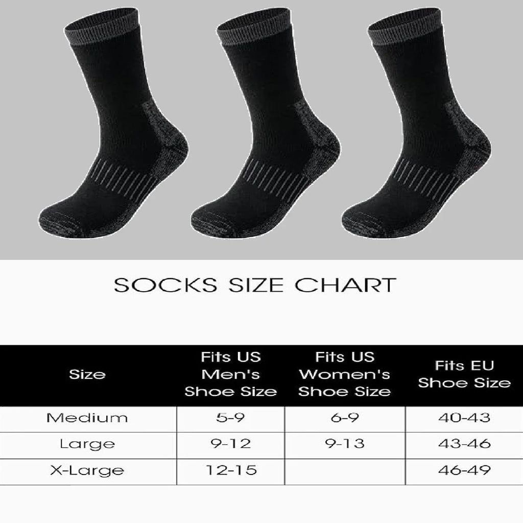 Merino Wool Thermal Socks, 3 Pairs, Knit