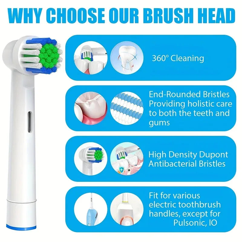 4/12/20 Pcs Replacement Toothbrush Heads Compatible with Oral-B Braun Professional El lifestyle view