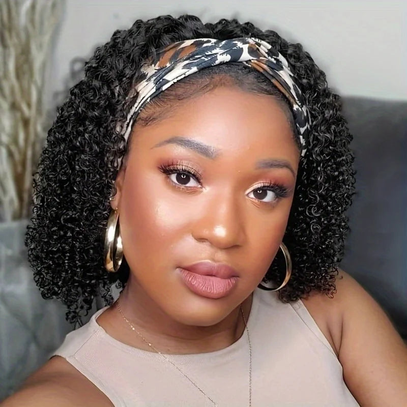 Brazilian Remy Human Hair Headband Wig 200% Density Deep Wave