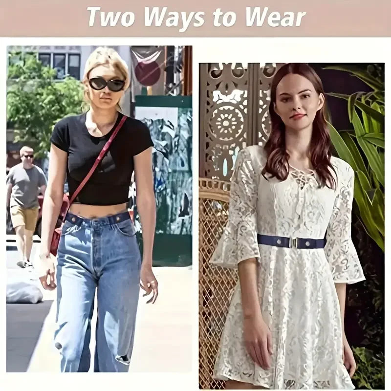 Invisible Elastic Fabric Belt for Women and Men Jeans Pants detail view