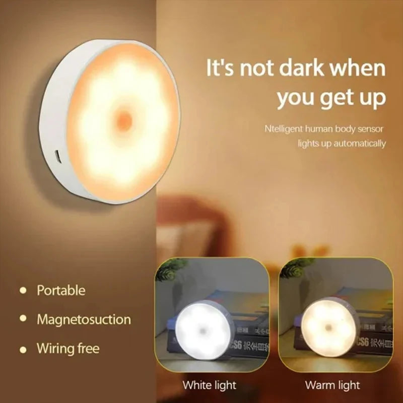 LED Motion Sensor Night Light USB Rechargeable Wireless alternate view
