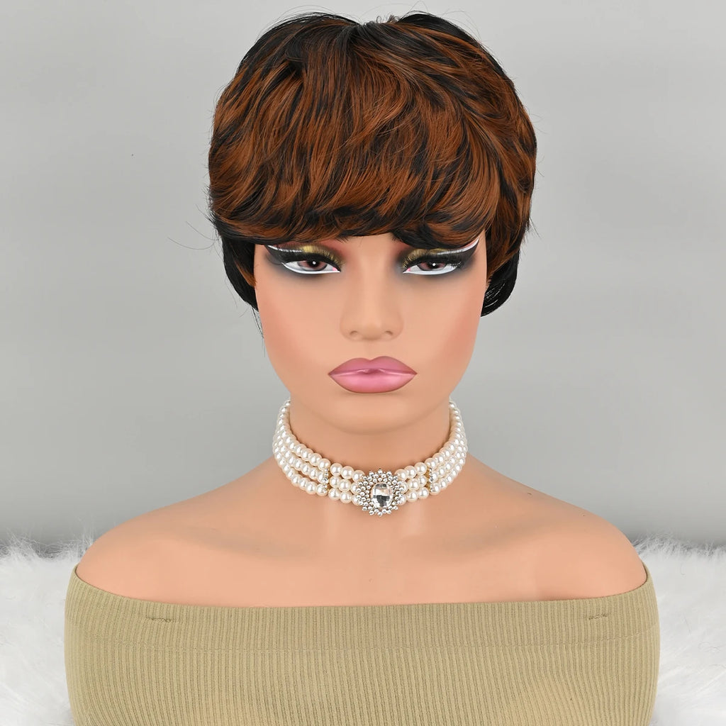 Curly Pixie Short Synthetic Wig for Women