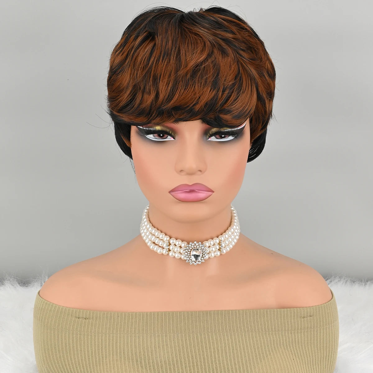 Curly Pixie Short Synthetic Wig for Women