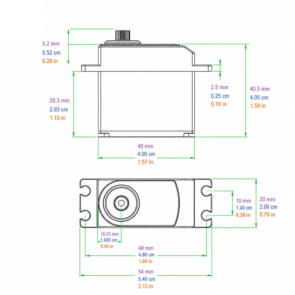 40KG Digital Servo Kit with Metal Gear for 1/8 1/10 RC Car