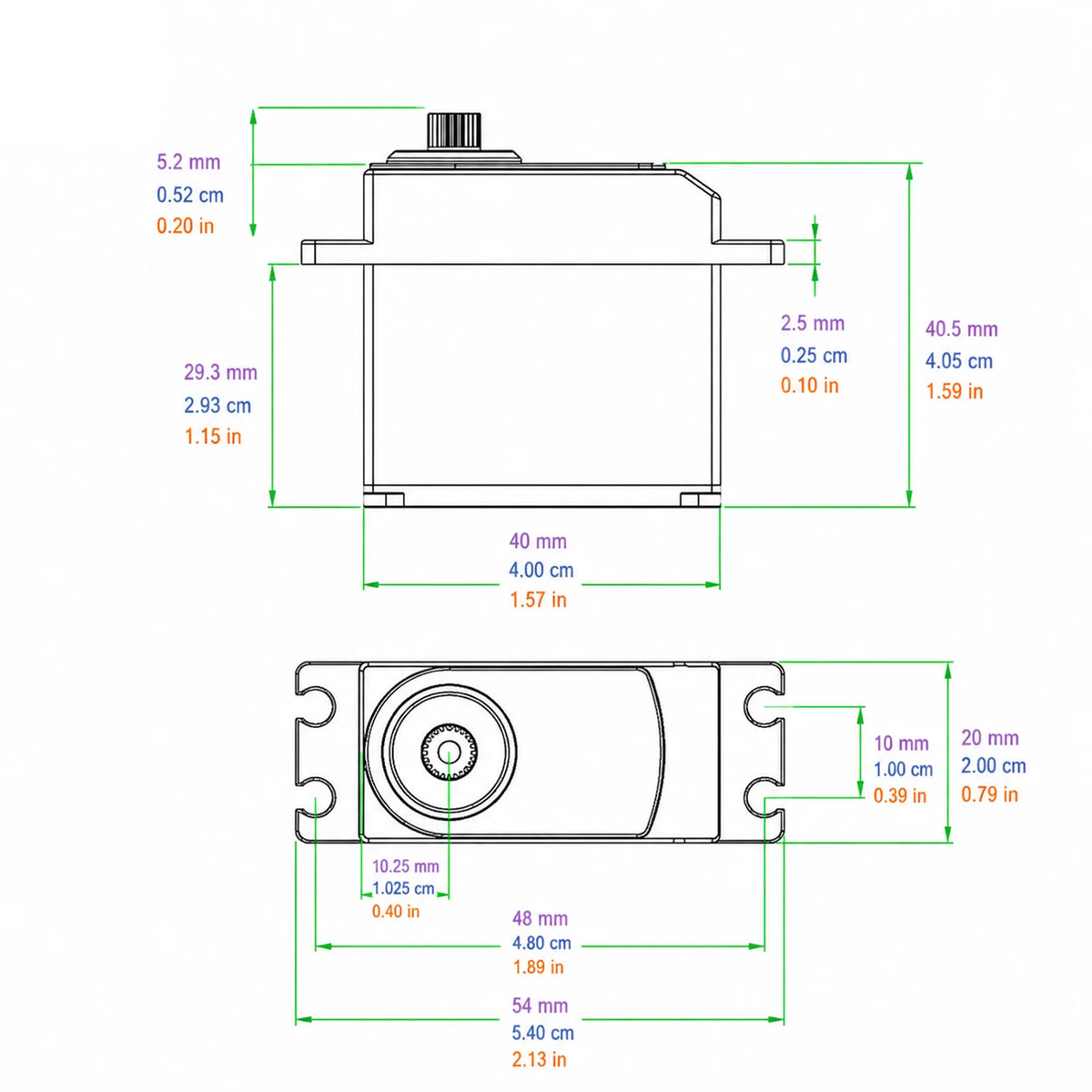 40KG Digital Servo Kit with Metal Gear for 1/8 1/10 RC Car