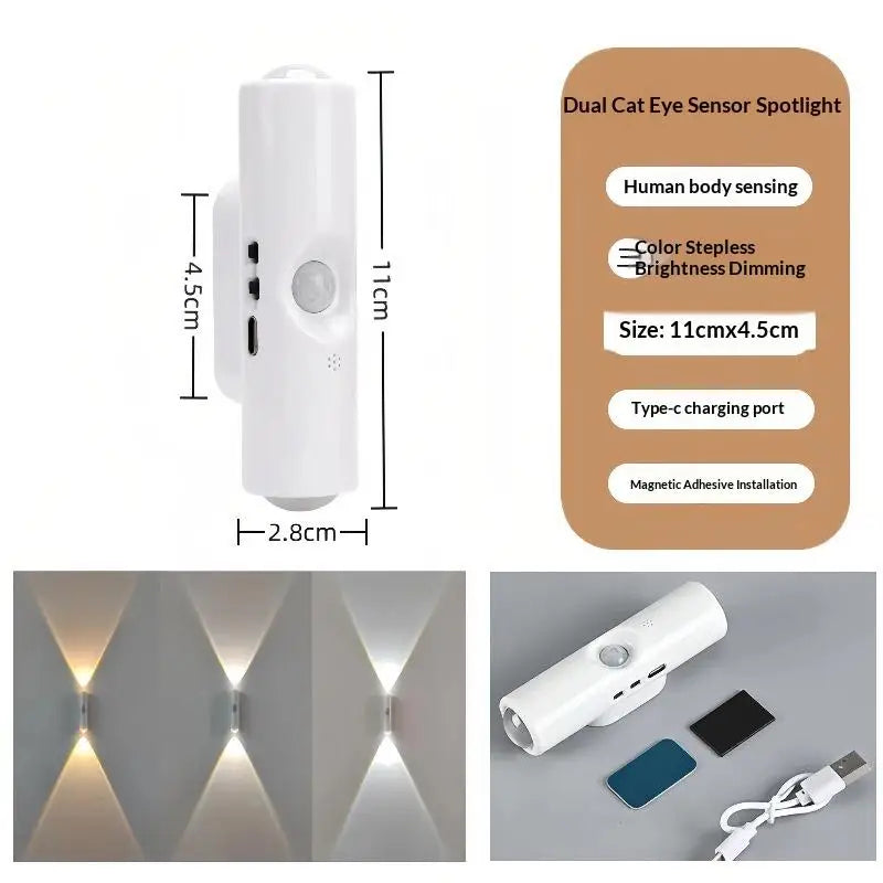 Rechargeable Magnetic Wall Lamp LED Motion Sensor Light Color Night Light Automatic R lifestyle view