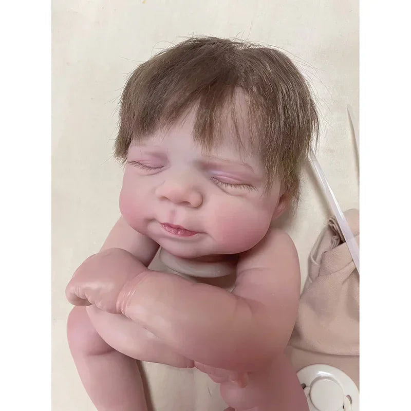 18inch Already Painted Kits Pascale Soft Vinyl Reborn Doll Kit Lifelike Baby 3D Painti close-up view