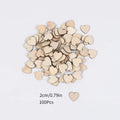 Unfinished Wooden Hearts for Crafts 1-6cm Heart Blank Wood Ornaments
