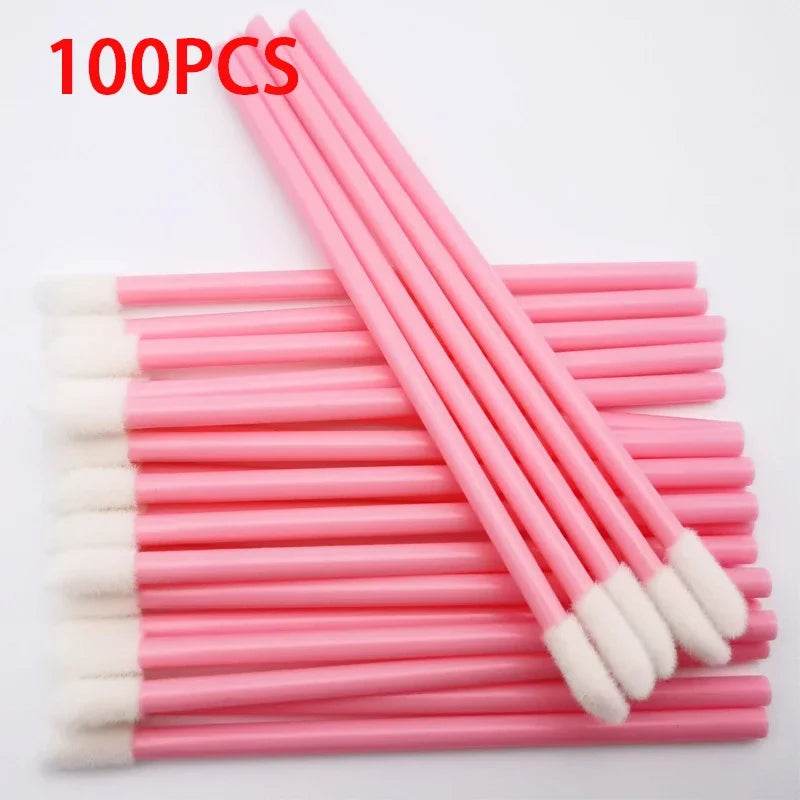 100PCS Sponge Lip Makeup Brush Set For Woman Cosmetic Colourful Make Up Tools