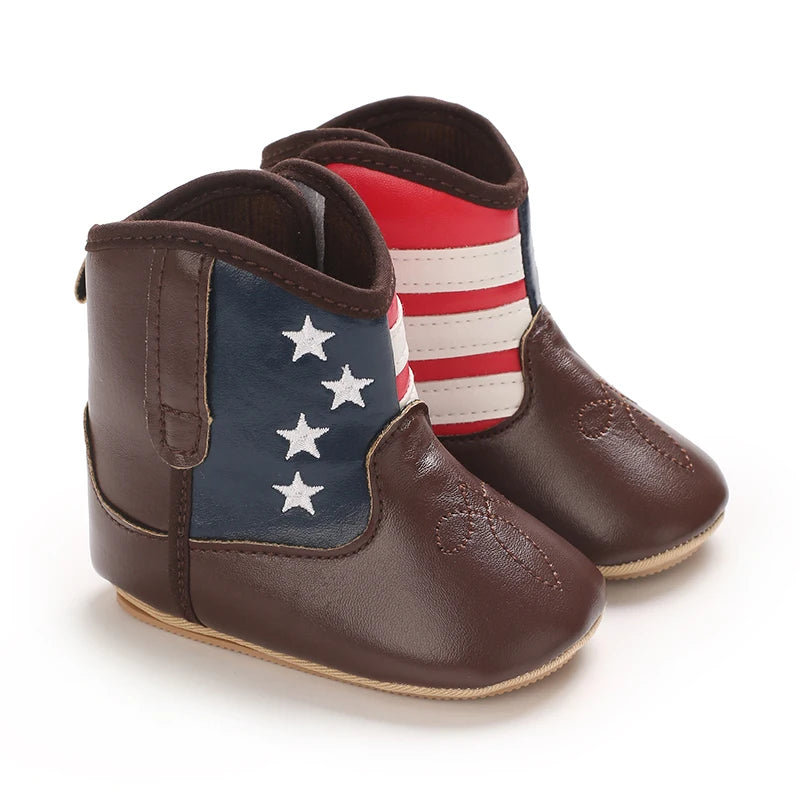 Baby Boys Girls Winter Boots 0-18 Months Western Denim First Walkers Warm Casual Fashion