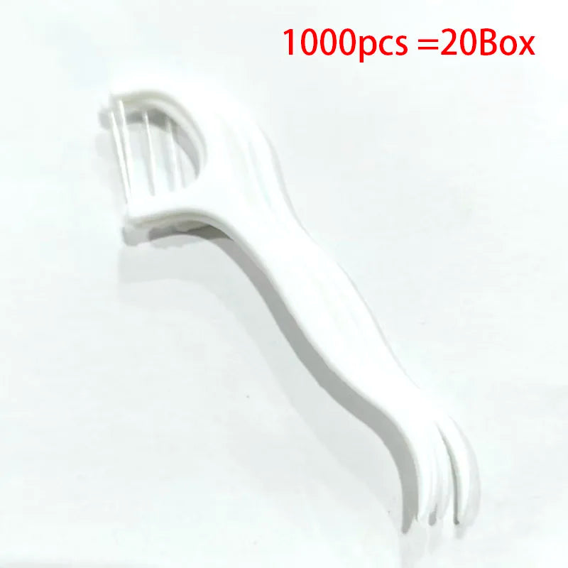 Disposable Dental Floss Picks 50pcs Plastic