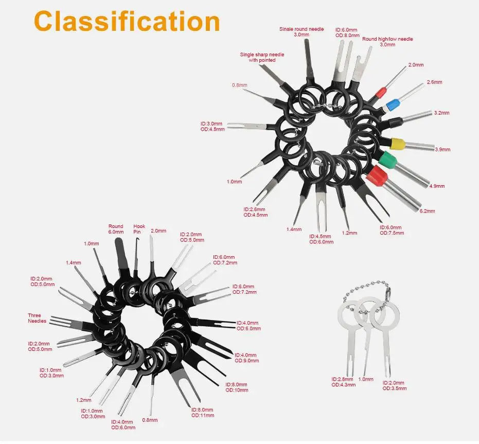 Car Terminal Removal Repair Tool Kit 100 PCS Pin Extractor