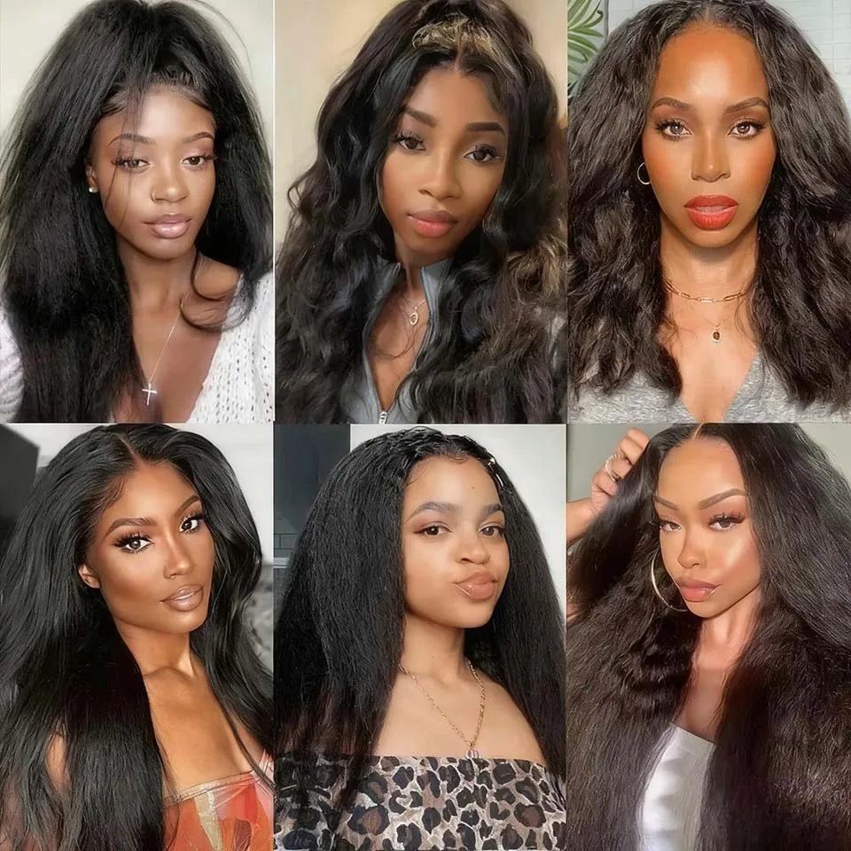 Brazilian Kinky Straight Human Hair Bundles 30 Inch Virgin Hair 4 Pcs