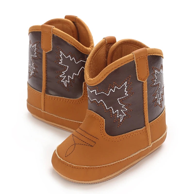 Baby Boys Girls Winter Boots 0-18 Months Western Denim First Walkers Warm Casual Fashion