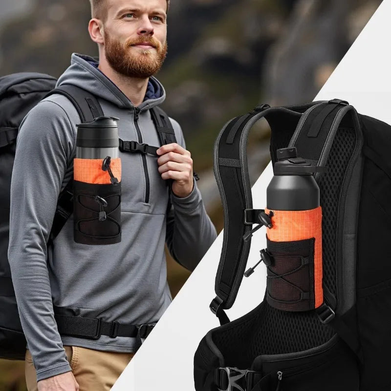 Nylon Water Bottle Storage Bag for Hiking and Camping