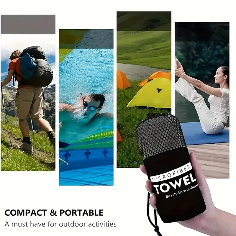Microfiber Travel Towel Quick Drying Compact Sports Camping Towel