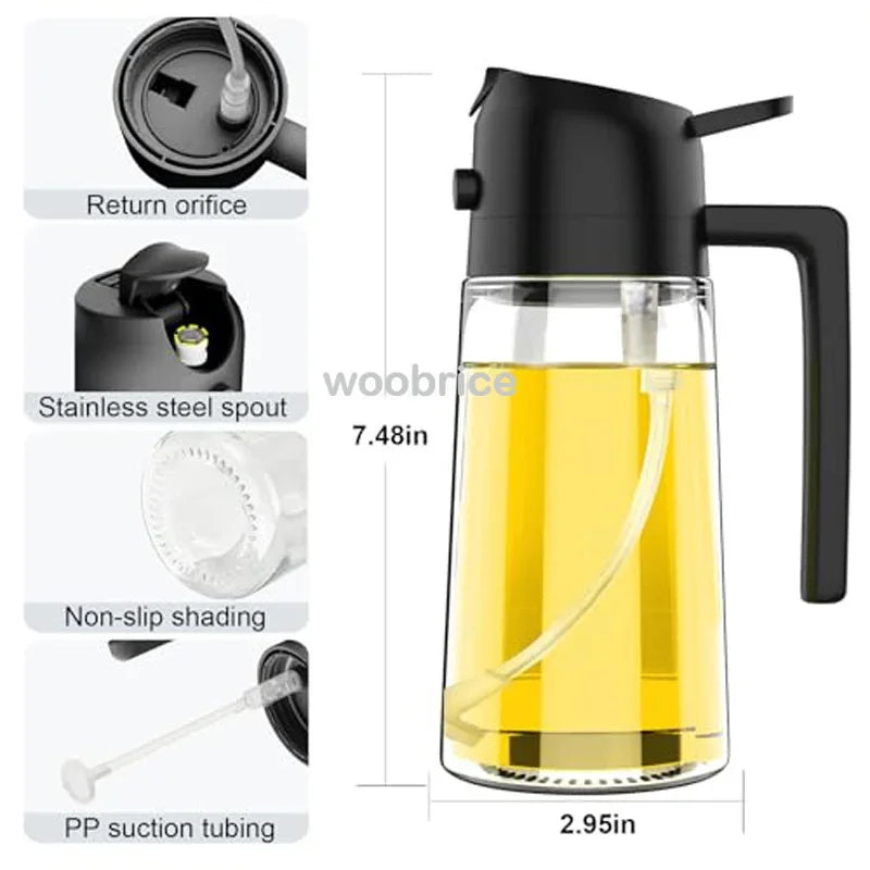 2-in-1 Kitchen Oil Sprayer and Pour Brush 500ml