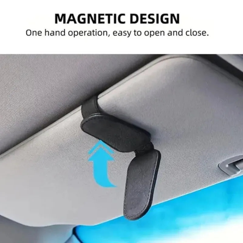 Car Sun Visor Glasses Case Holder Sunglasses Clip Ticket Card Clip  Multifunction Portable Clip Auto Interior Accessories