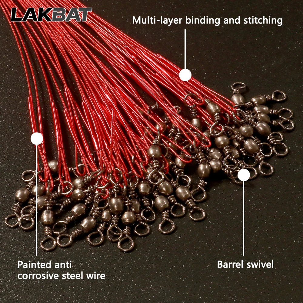 Stainless Steel Wire Fishing Leader Swivel Snap 20Pcs lifestyle view