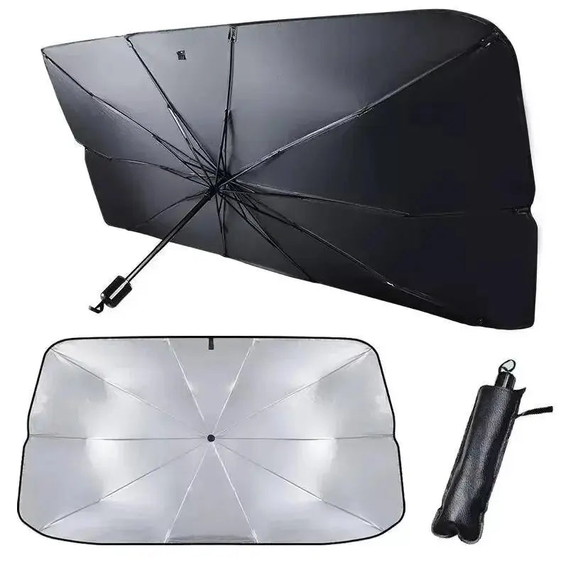 Car Windshield Sun Shade Umbrella Folding Front Parasol lifestyle view