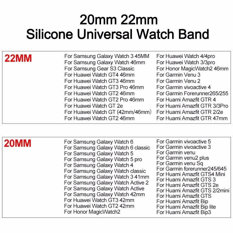Silicone Watch Strap 20mm 22mm for P22 Smartwatch close-up view