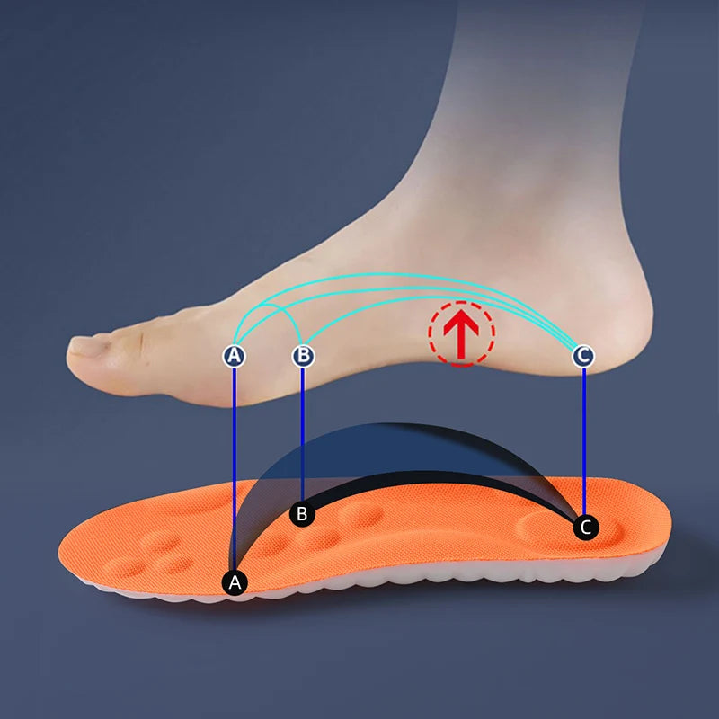 Latex Sport Insoles Shock Absorption Arch Support detail view