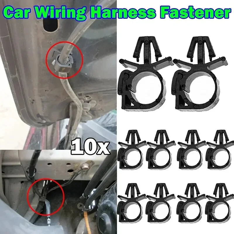 KKJOY 10PCS Universal Car Wiring Harness Fasteners Cable Clips & Buckles for Secure Wire Organization And Fixing