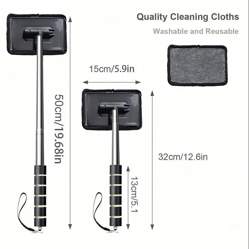 Automobile Windshield Water Scraping Telescopic Automobile Glass Wiper Auto Cleaning T close-up view