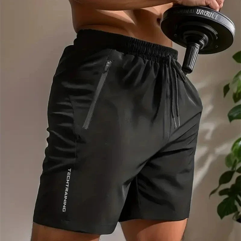 UETEEY Summer Shorts Men Gym Sport Running Squat Fitness Workout Man Short Pants Breathable Quick-dr