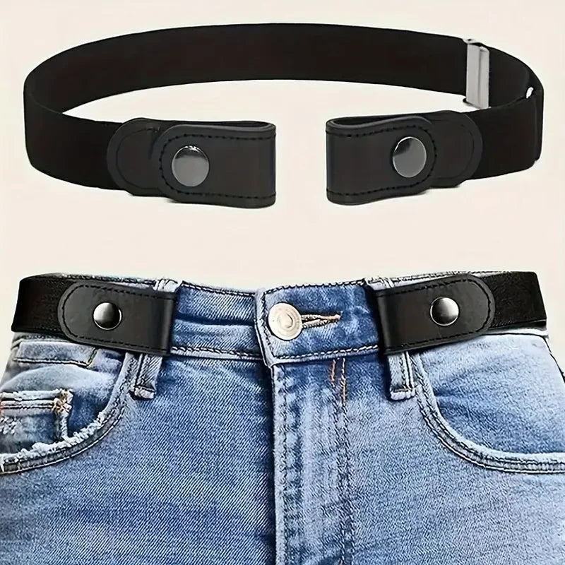 Invisible Elastic Fabric Belt for Women and Men Jeans Pants