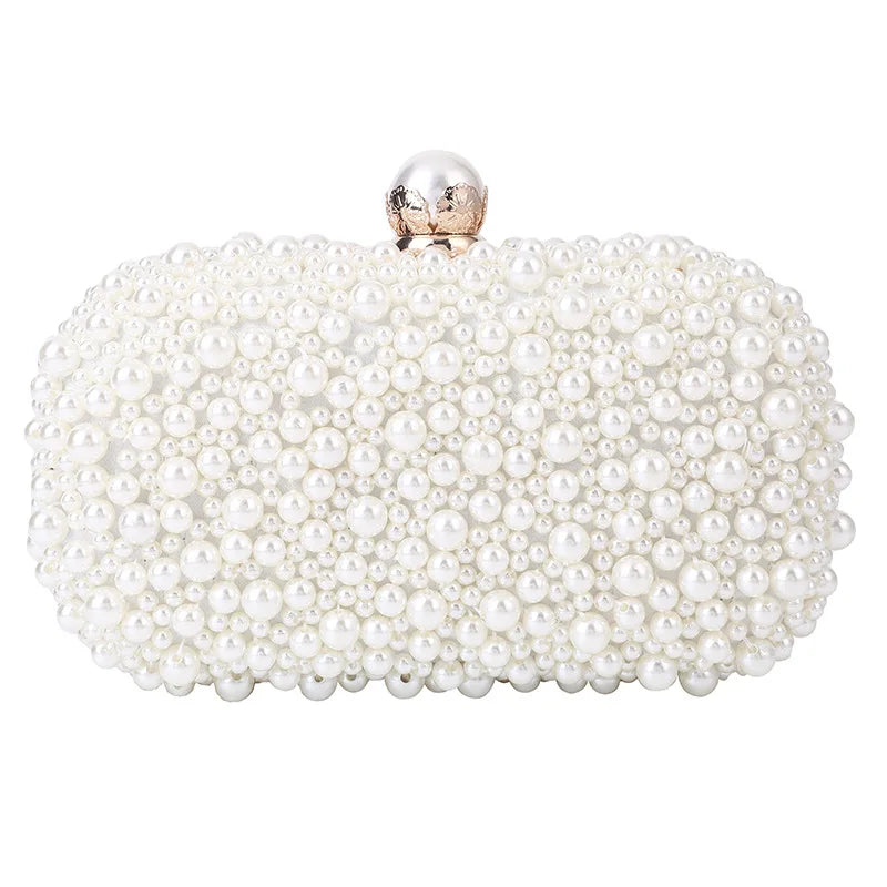 Handcrafted Pearl Evening Bag High-End Versatile Wedding Banquet Gift Hand-Held Bag for Cheongsam And Evening Dresses