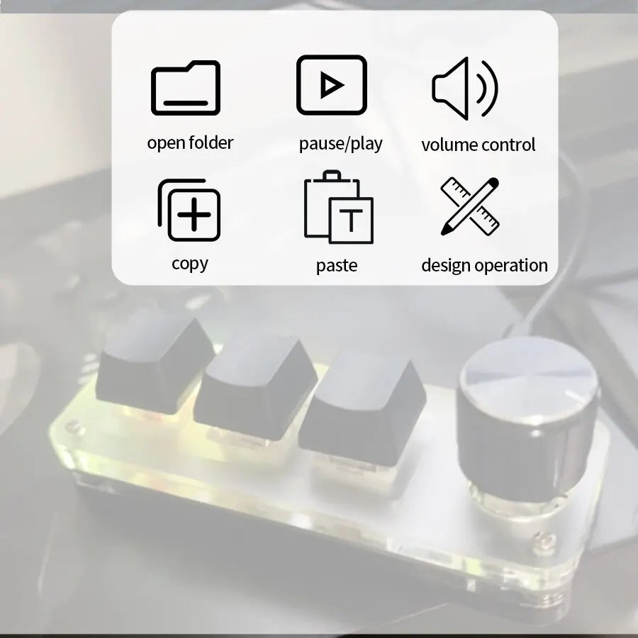 3 Key Mini Mechanical Macropad RGB Keyboard lifestyle view