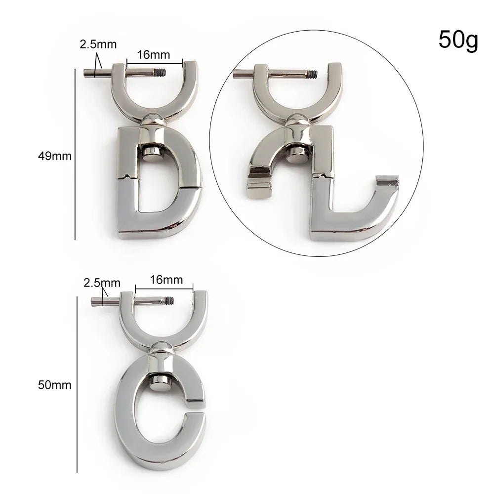 1/3/15Sets Metal Double Ring Buckles For Shoulder Bags Belt Hooks Clasp Locks Connector detail view