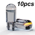 T10 LED Car Bulbs 12V COB White Ice Blue Yellow 10-Pack