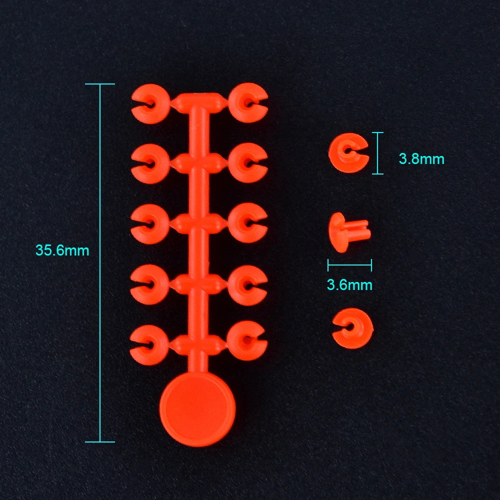 Floss Cap Bait Stop Beads For Carp Fishing 10 Cards