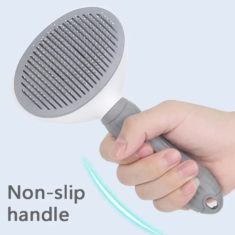 Pet Brush Comb Self Cleaning Hair Remover for Dogs Cats detail view