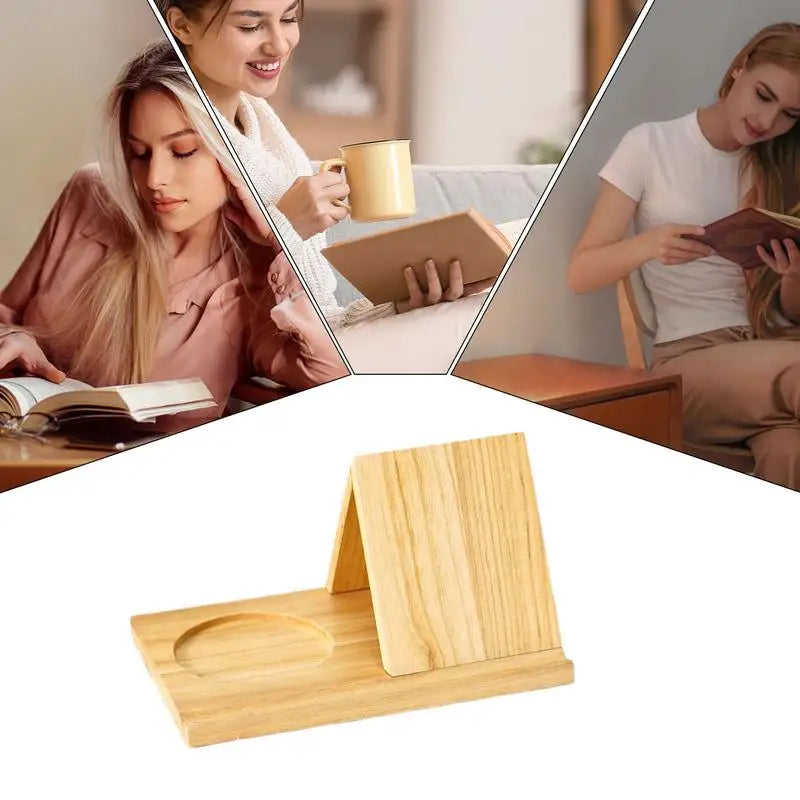 Wooden Triangle Book Holder Reading Stand