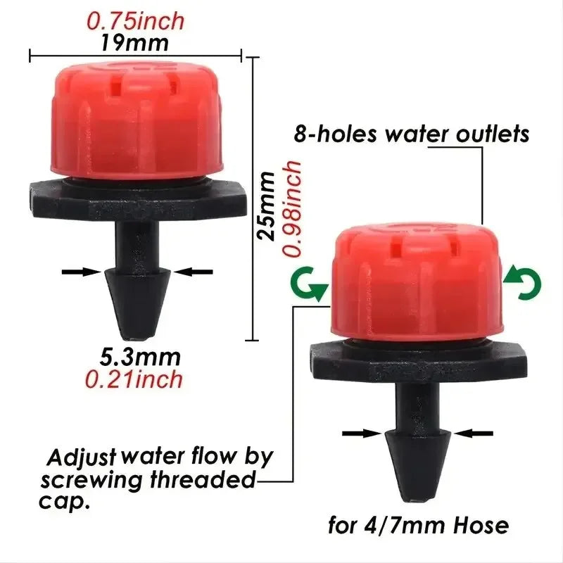 Automatic Watering Garden Hose Micro Drip Kit Adjustable Nozzle
