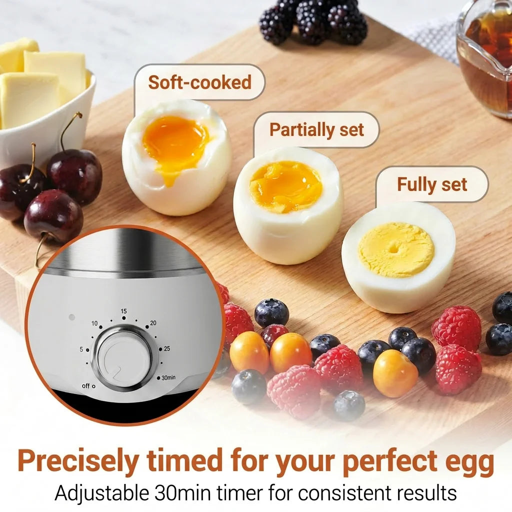 Electric Egg Cooker with Timer, 14 Egg Capacity
