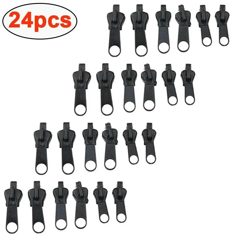 Instant Zipper Repair Kit 6pcs Black Metal alternate view