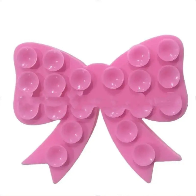 Silicone Bow Shaped Mobile Phone Suction Cup Multicolor Strong Adhesion Reusable For Holding Phone Watching Videos Daily Use