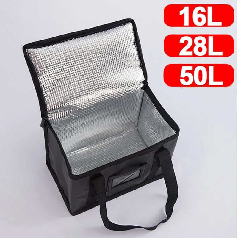 Portable Large Food Delivery Insulated Bags Pizza Takeaway Thermal Warm Cooler Bag Camping Box Thermal Bag Picnic Drink Carrier