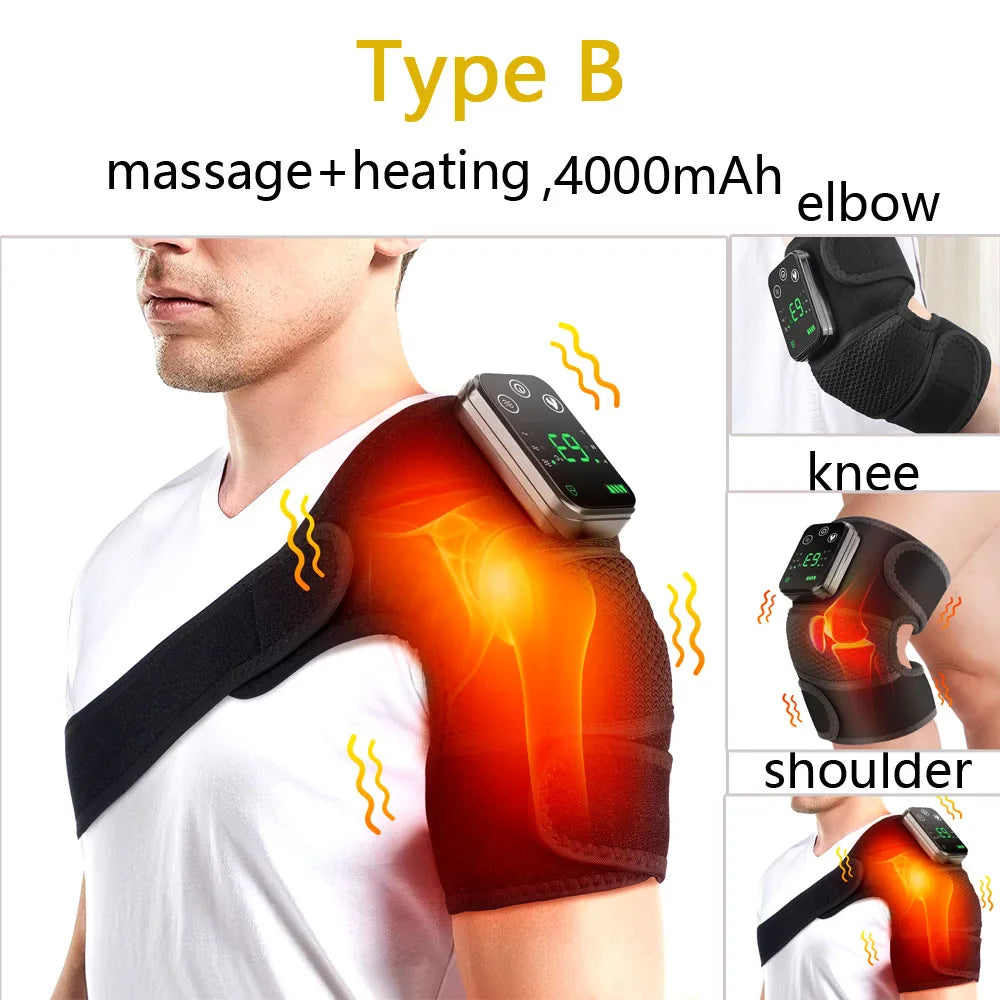 Electric Heated Knee Brace Massager with Vibration