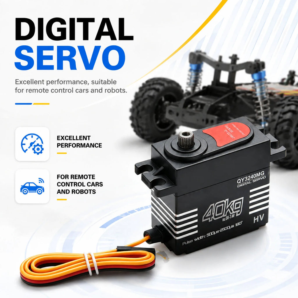 40KG Digital Servo Kit with Metal Gear for 1/8 1/10 RC Car