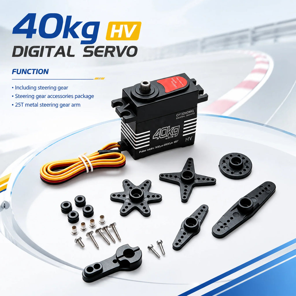 40KG Digital Servo Kit with Metal Gear for 1/8 1/10 RC Car