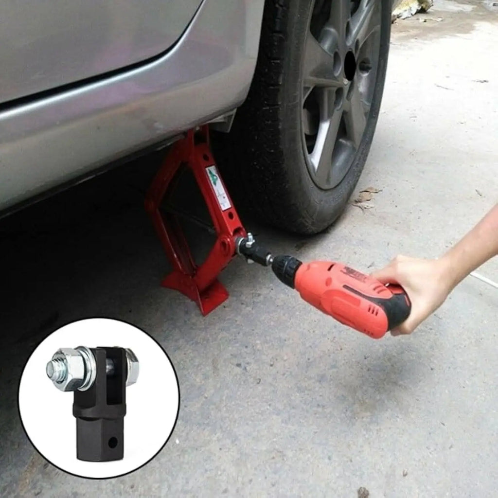 1/2 Inch Universal Scissor Jack Adapter Chrome Vanadium Steel Wrench Socket Auto Drill Connection Tool