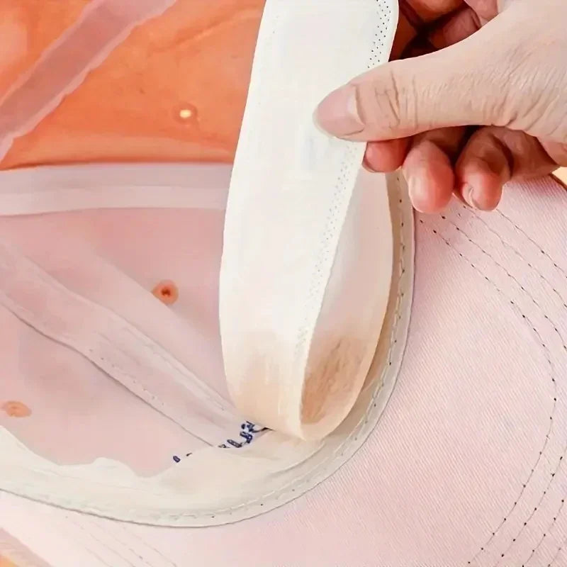Hat Sweat Absorber Stickers Cotton Sweatband Pads
