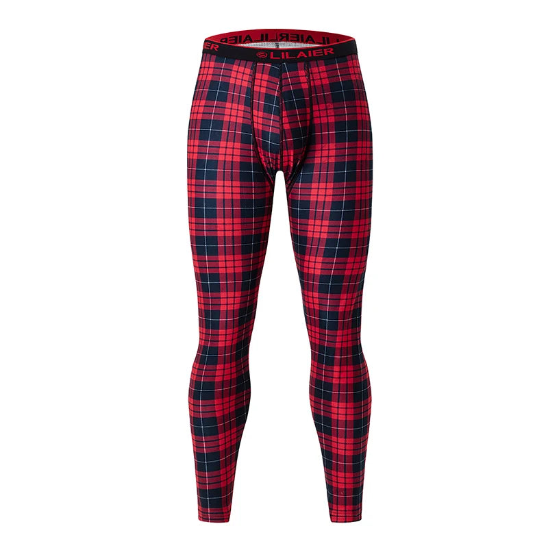 1/2/3 Pieces Of Autumn And Winter Men's Fashionable Printed Autumn Pants With Leggings Comfortable Plus Size Warm Underwear Set