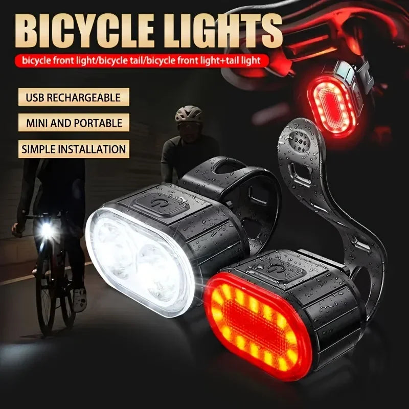 Rechargeable LED Bike Light Set, Headlight and Taillight