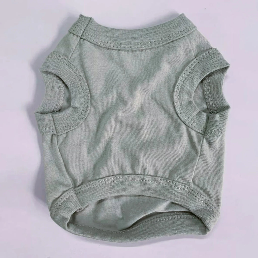 Soft Cotton Blank Dog Shirt, Breathable Spring Summer Pet Apparel, Lightweight Plain Dog T Shirt for Small to Large Dogs